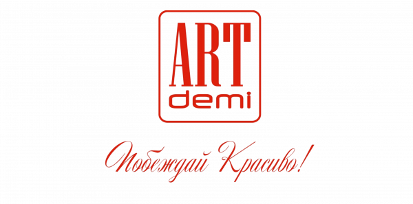 Логотип компании АртДеми магазин товаров для художественной гимнастики