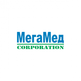 Логотип компании "МегаМед Корпорэйшн" - медицинское оборудование