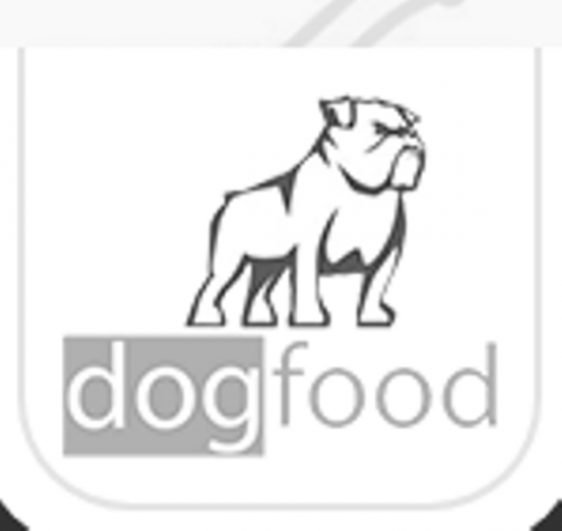 Логотип компании Dog-Food - натуральное мясо для собак