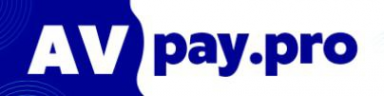 Логотип компании AVpay — обменный пункт и международные переводы за рубеж